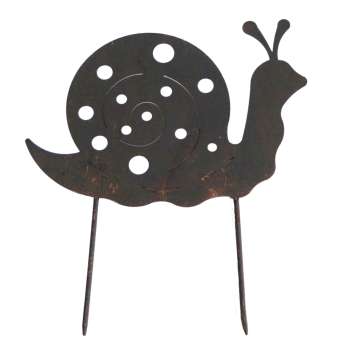 Preview: Liebenswerter Beetstecker Schnecke ca. 22 cm - Gartendekoration